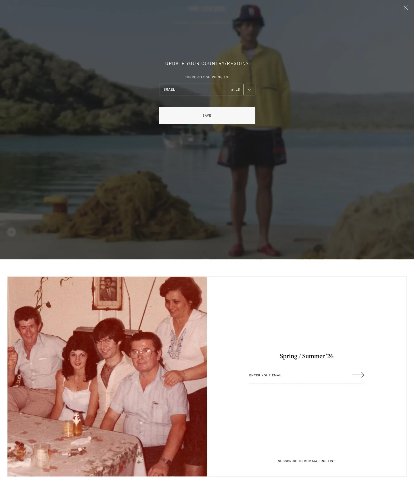 Screenshot of Aimé Leon Dore's website at aimeleondore.com