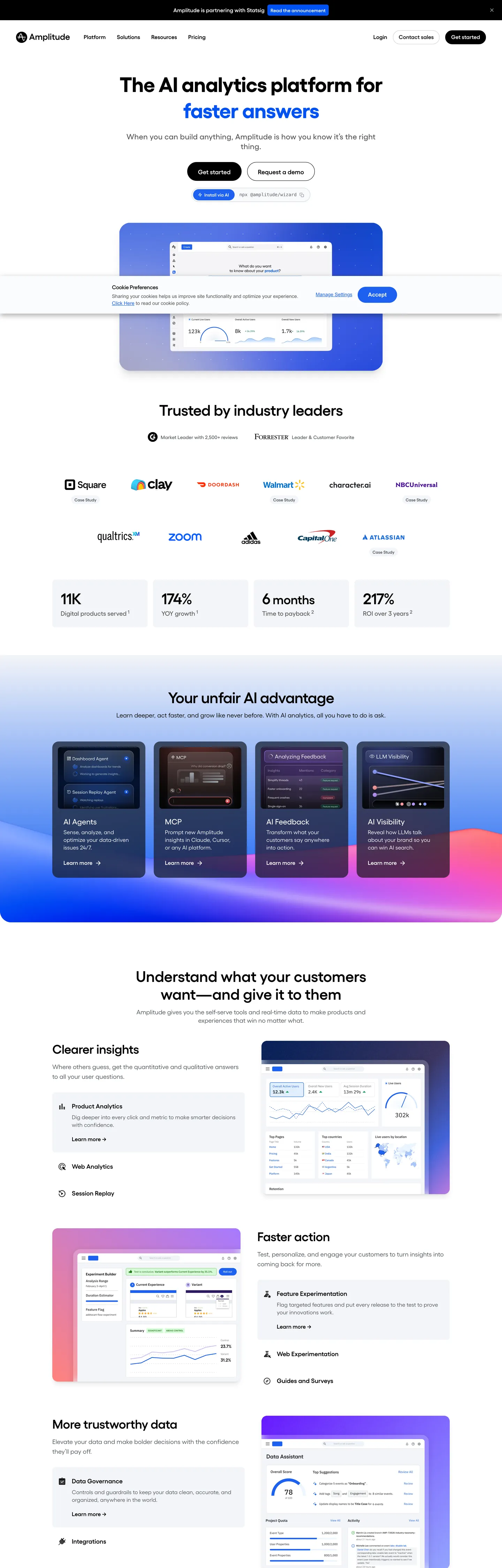 Amplitude's website at amplitude.com