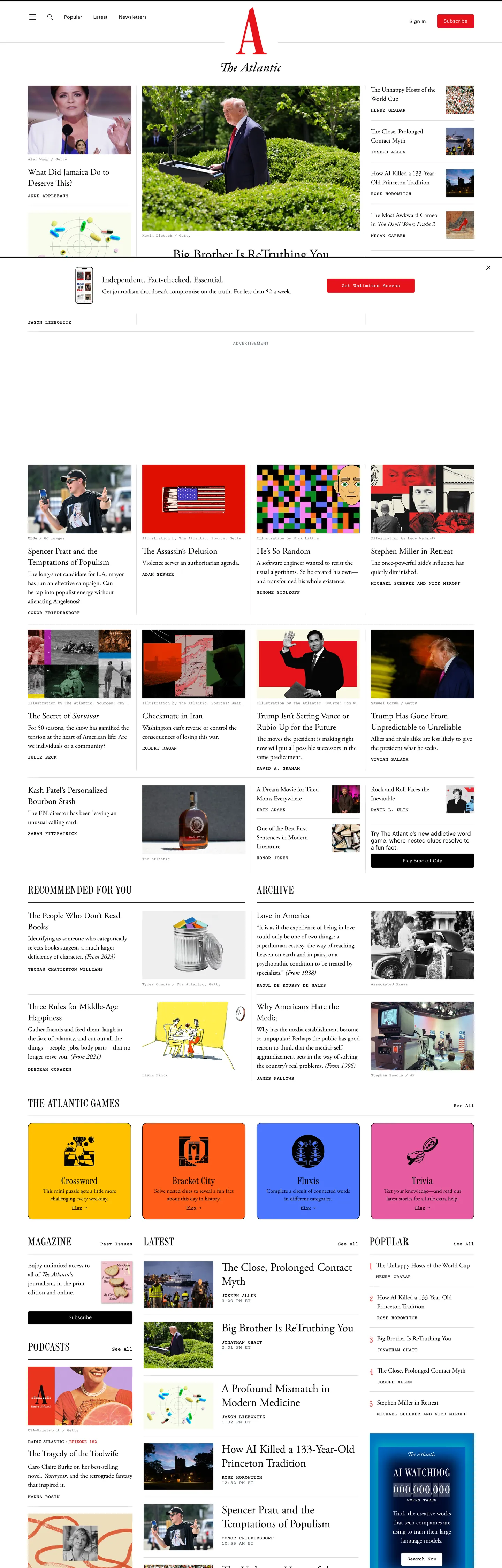 The Atlantic's website at theatlantic.com