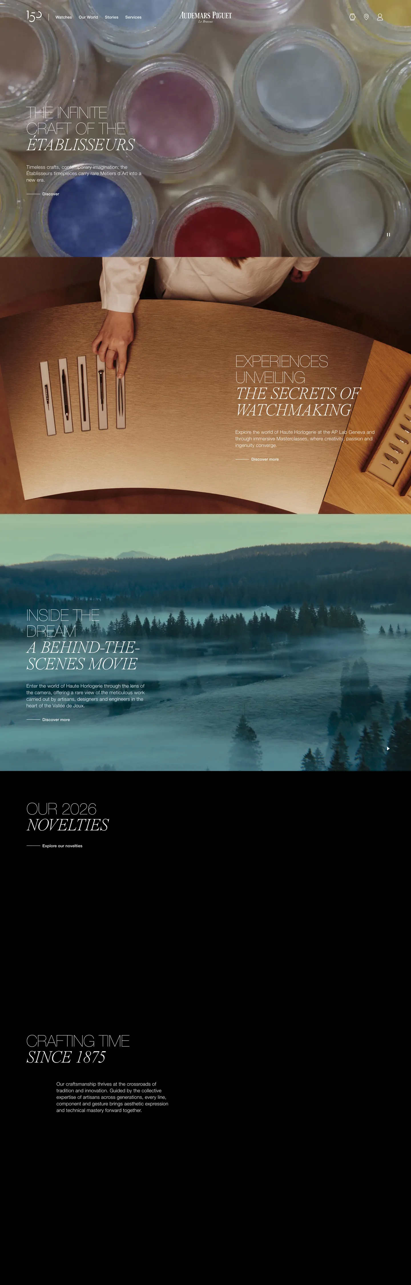 Audemars Piguet's website at audemarspiguet.com