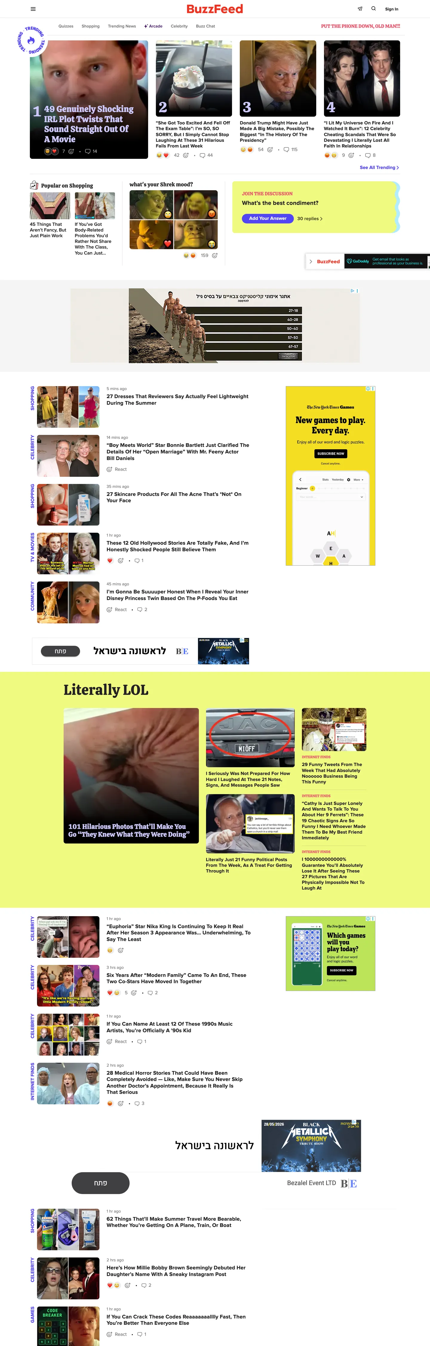 BuzzFeed's website at buzzfeed.com