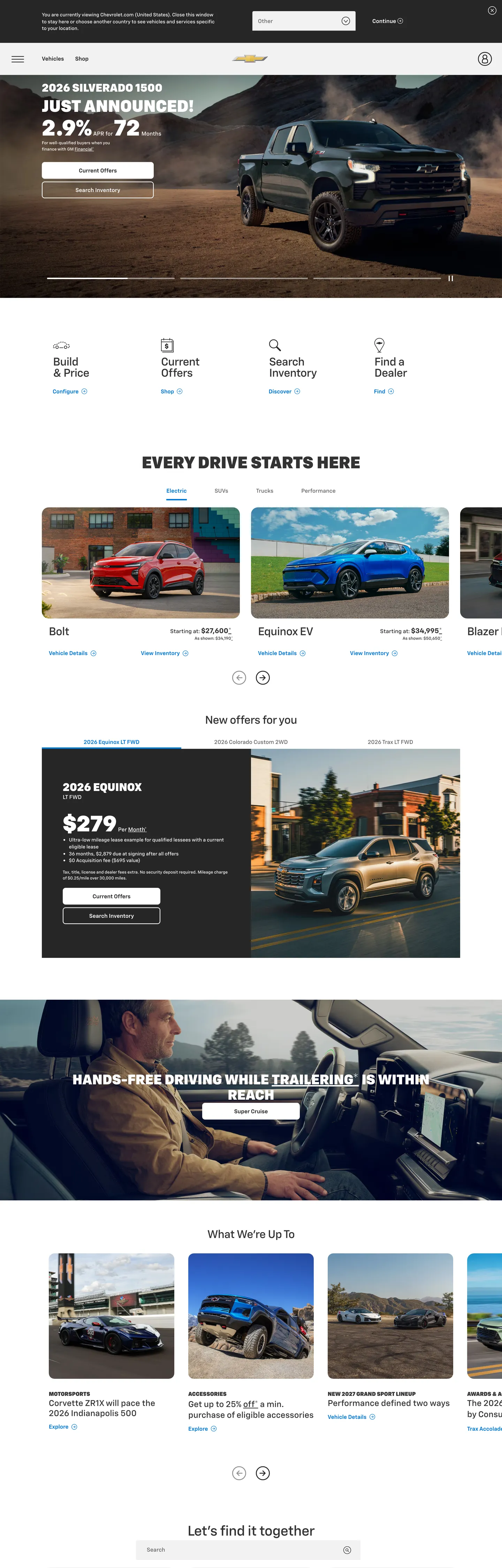 Chevrolet's website at chevrolet.com