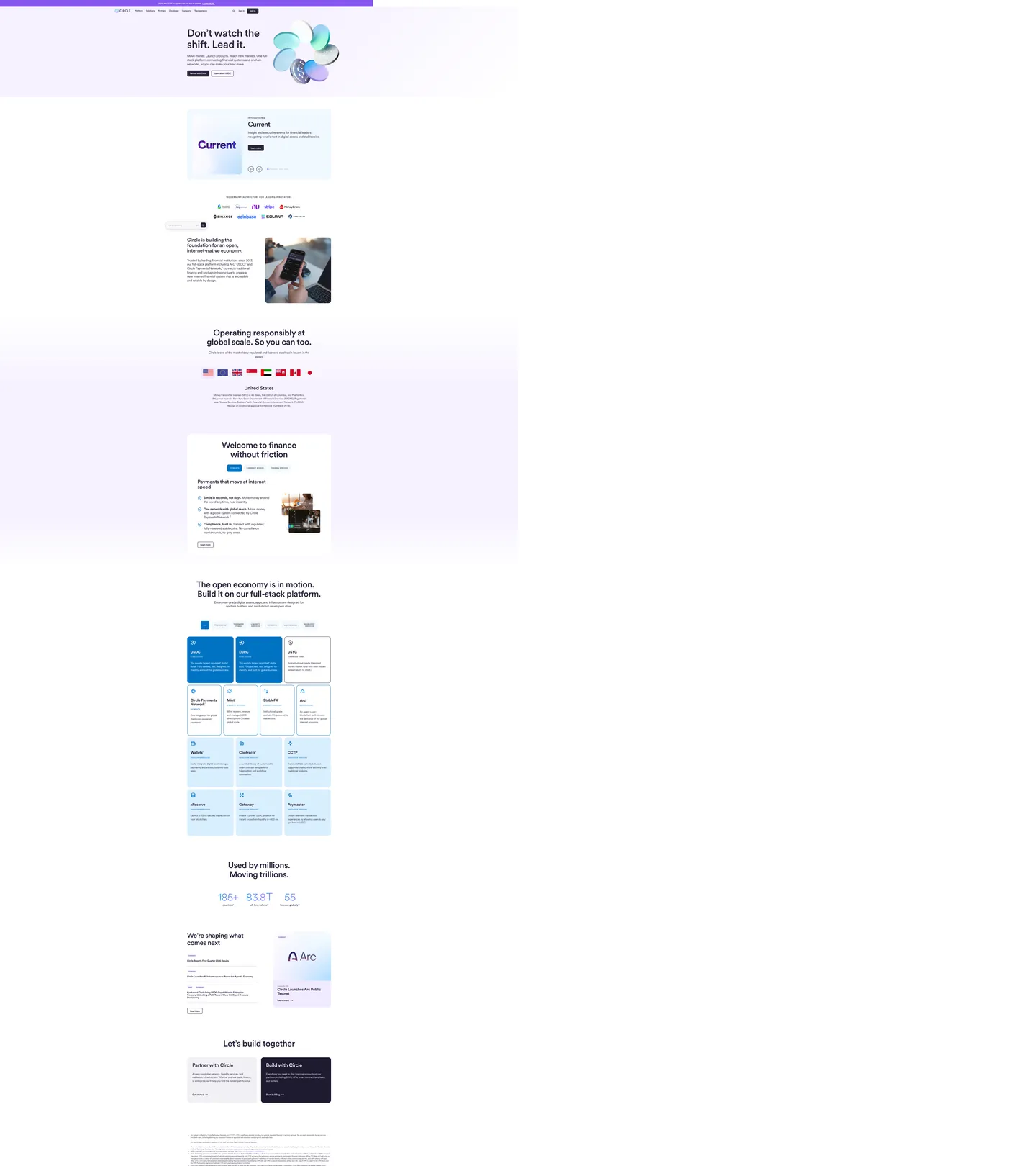 Circle's website at circle.com