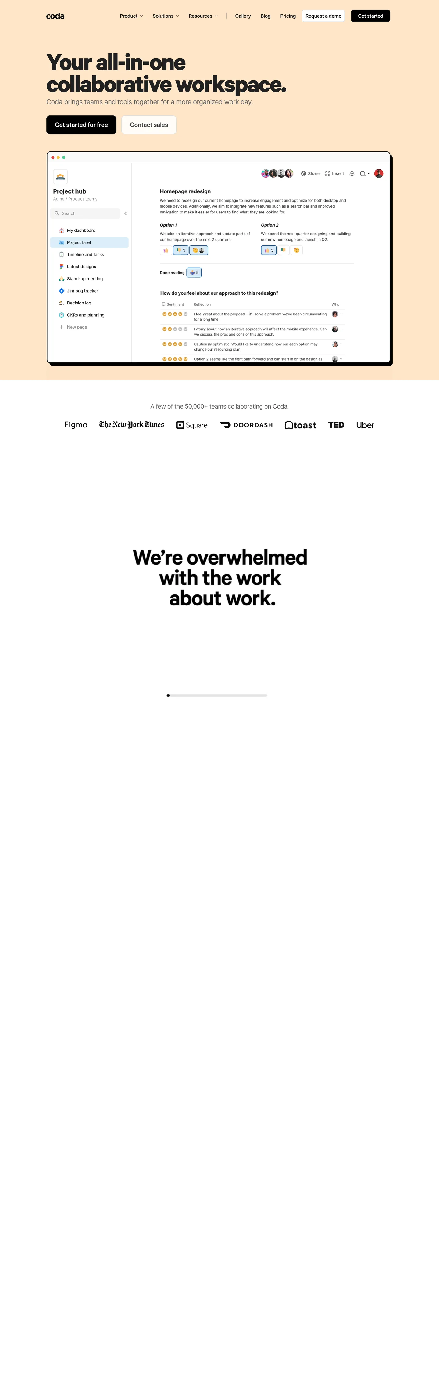 Coda's website at coda.io