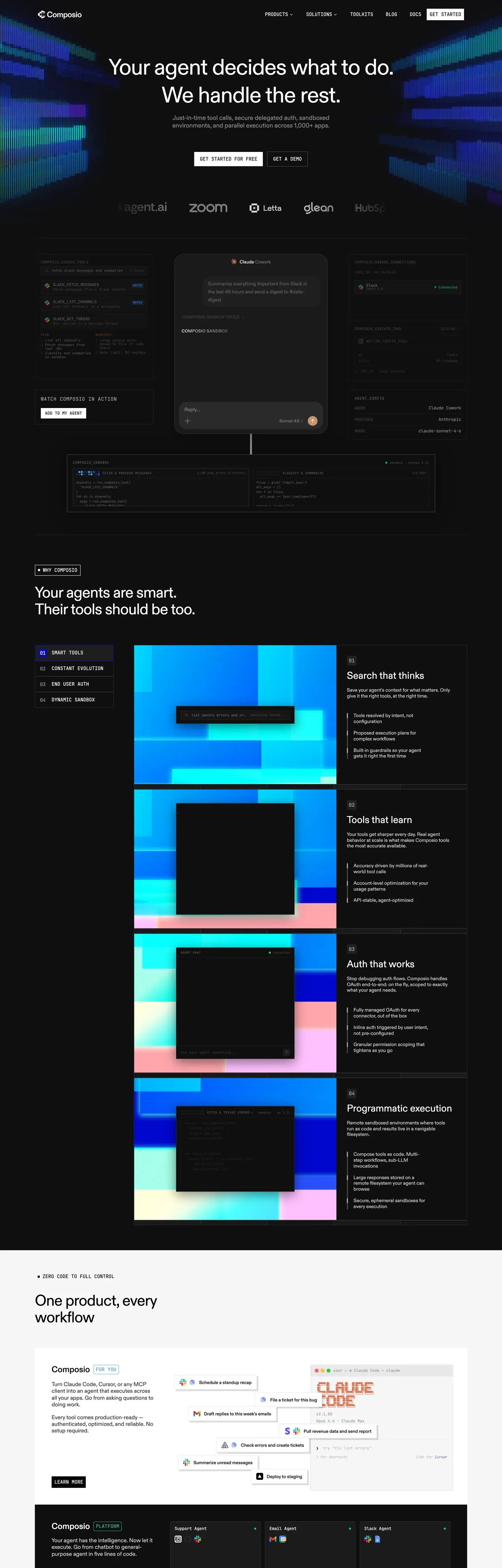 Composio's website at composio.dev