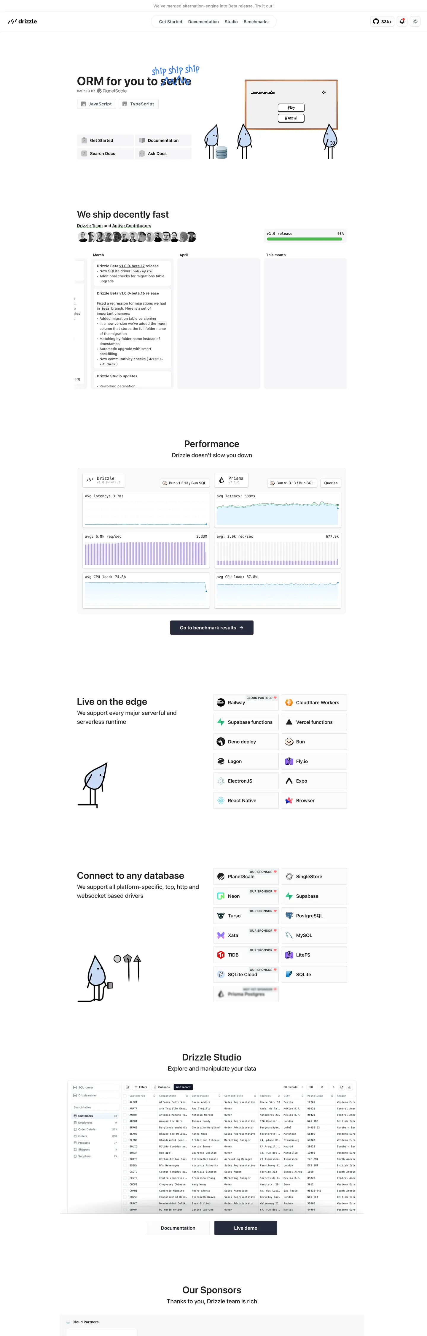 Drizzle ORM's website at orm.drizzle.team