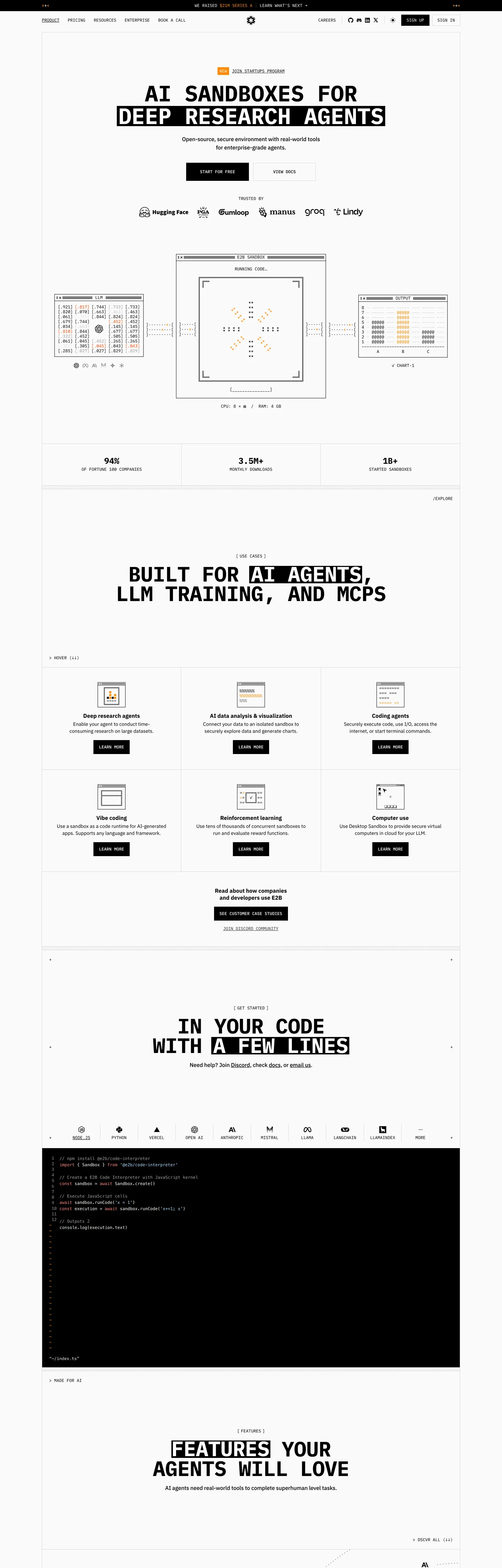 E2B's website at e2b.dev