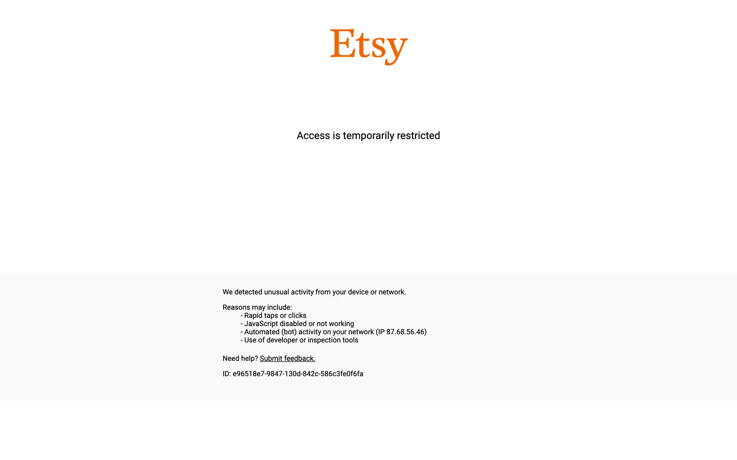 Etsy's website at etsy.com