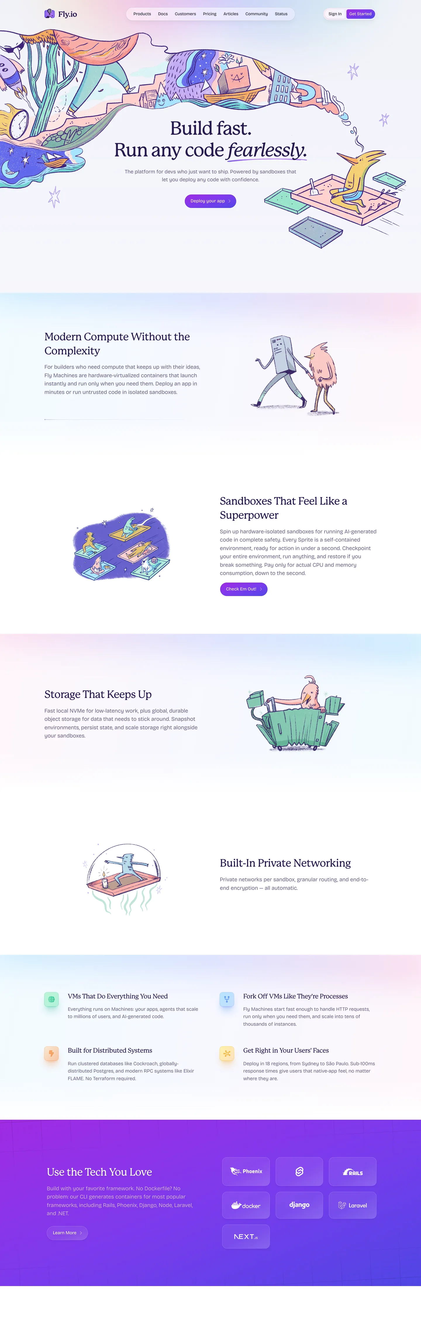 Fly.io's website at fly.io