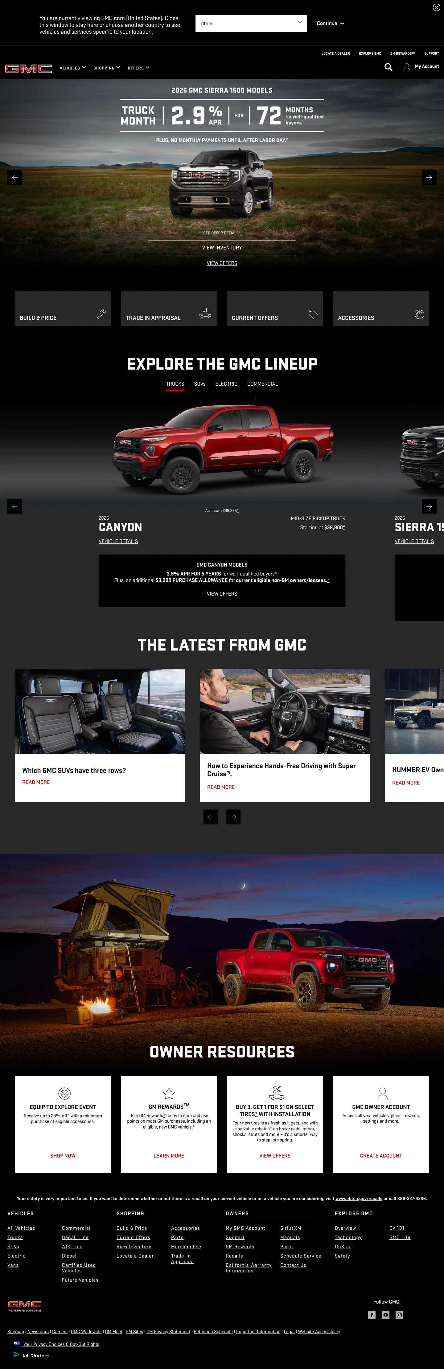 GMC's website at gmc.com
