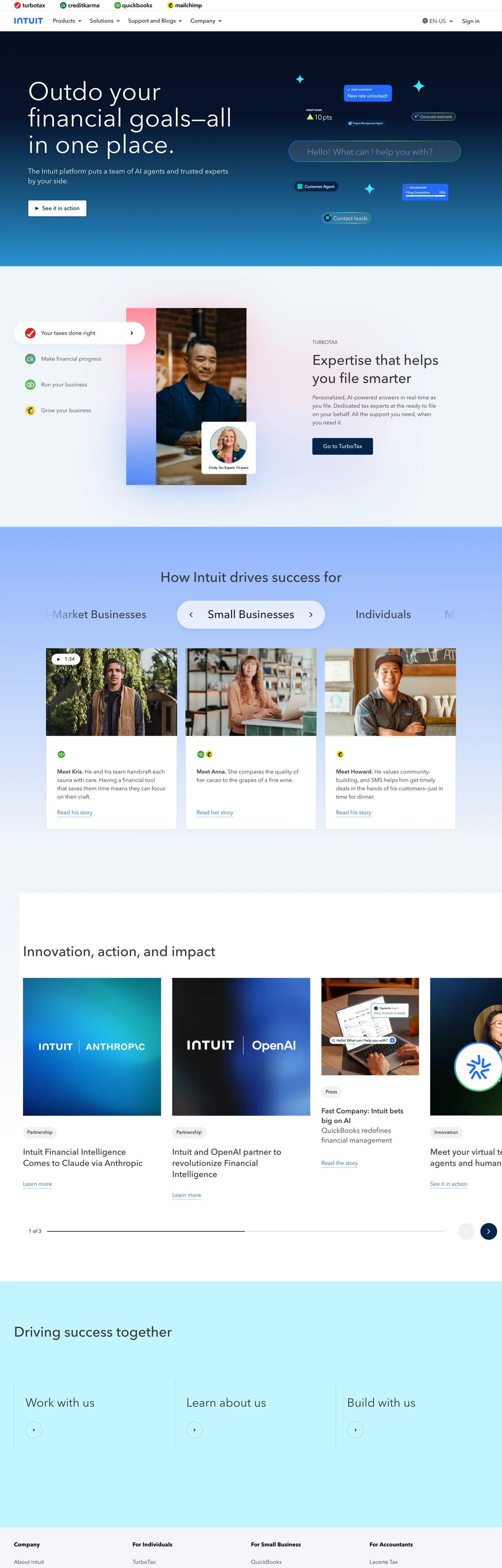 Intuit's website at intuit.com