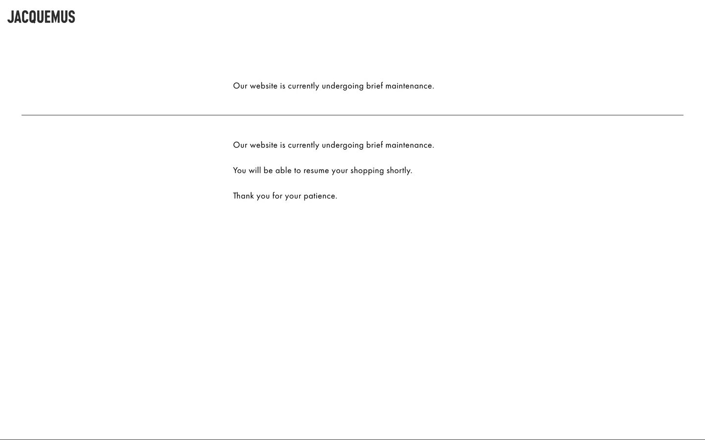 JACQUEMUS's website at jacquemus.com