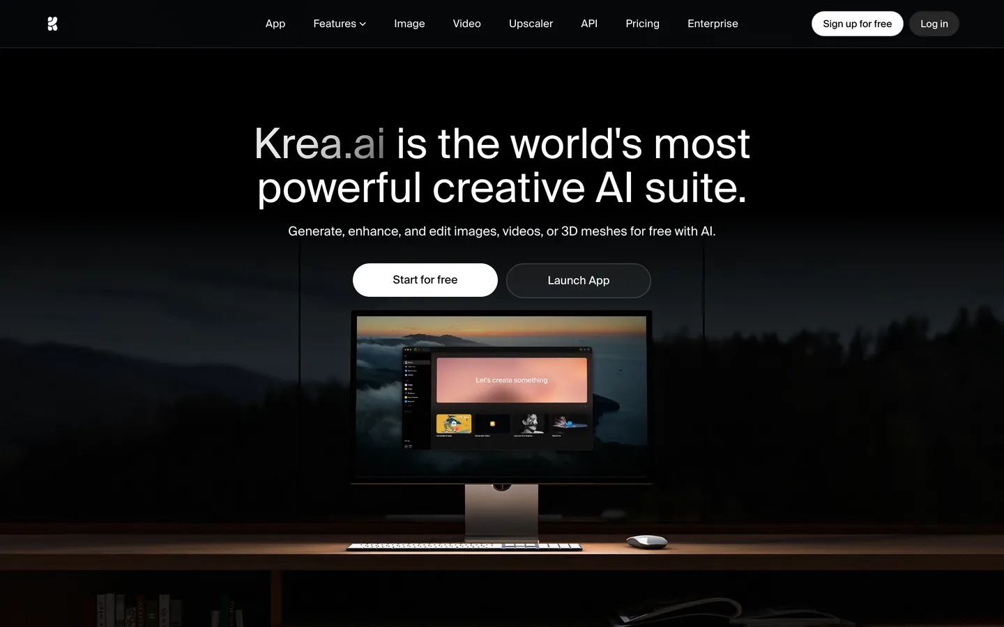 Krea's website at krea.ai