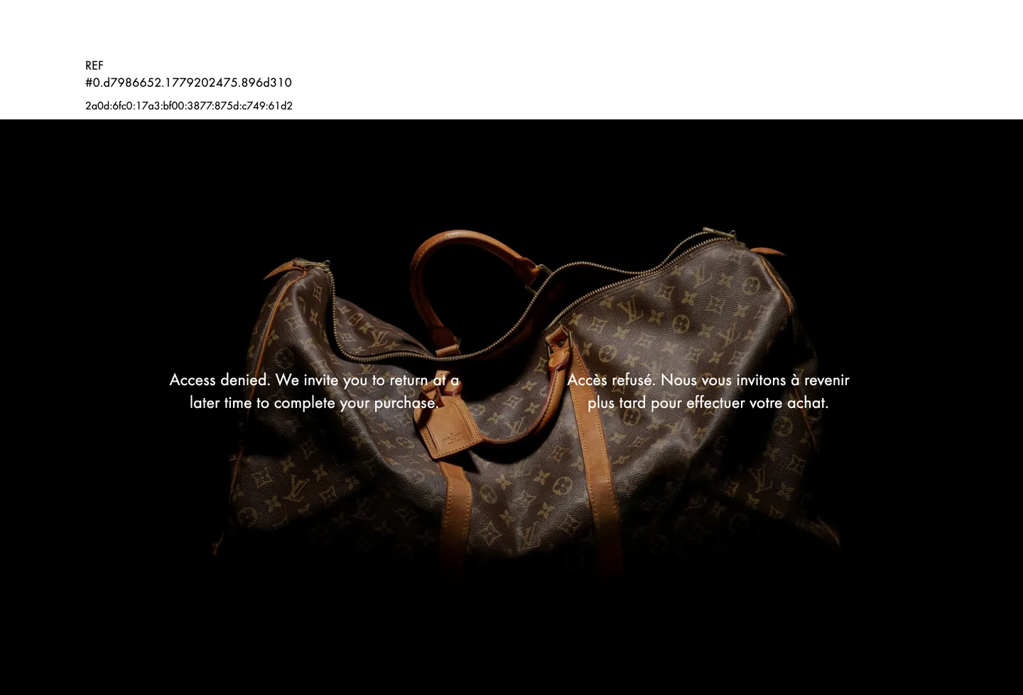 Louis Vuitton's website at us.louisvuitton.com
