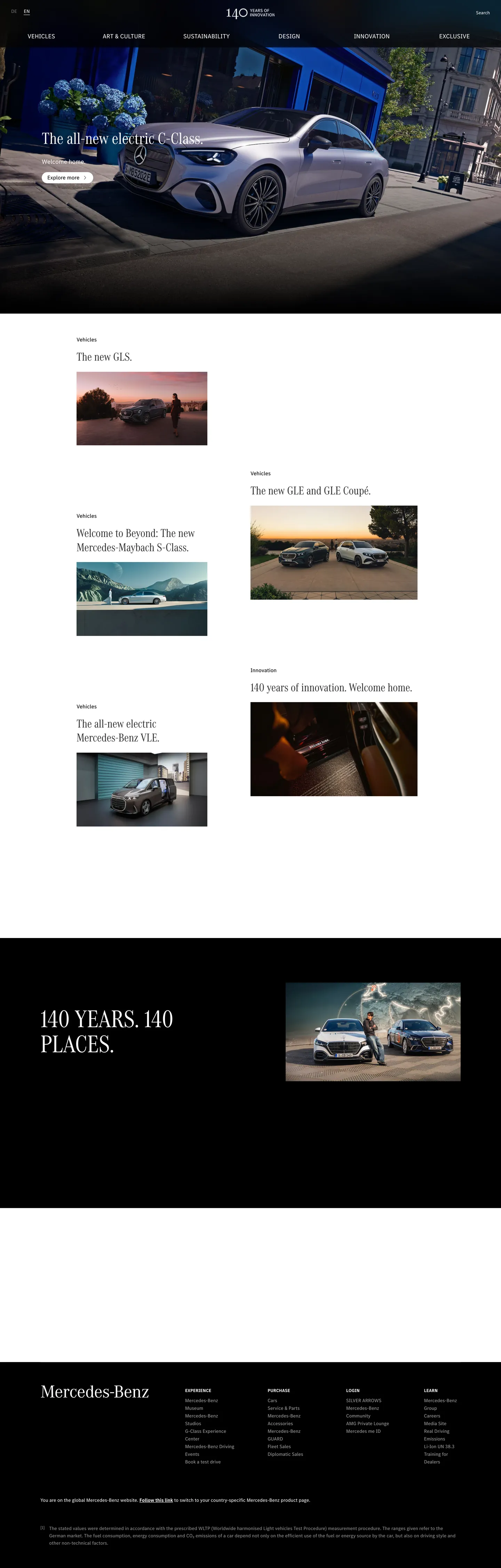 Mercedes-Benz's website at mercedes-benz.com