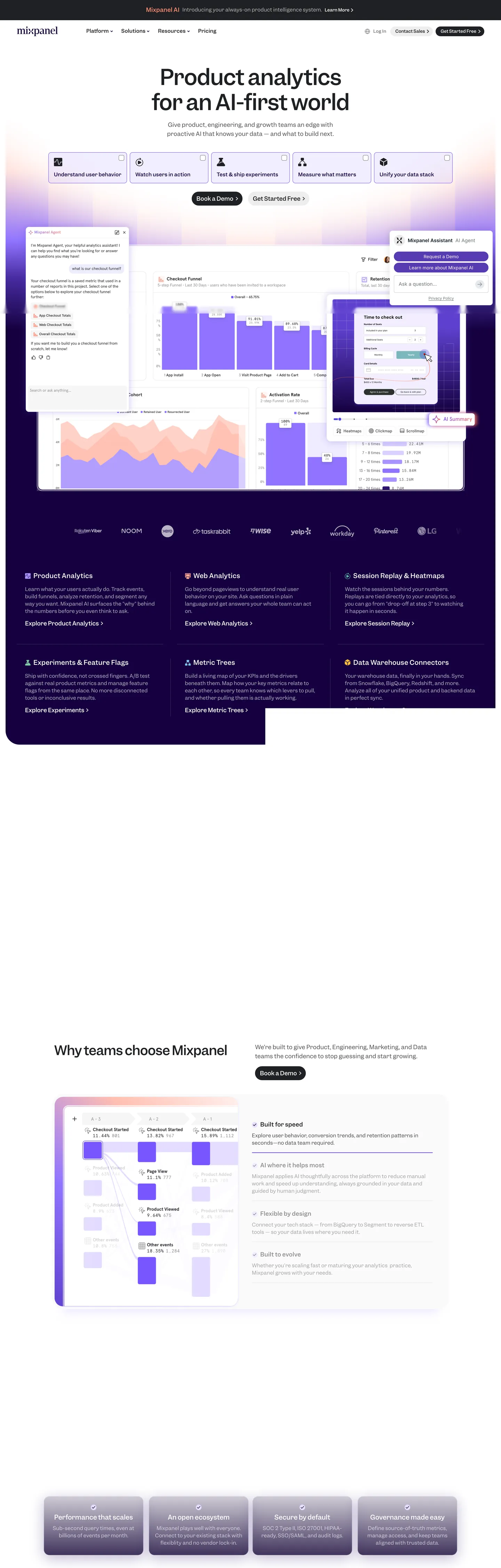 Mixpanel's website at mixpanel.com
