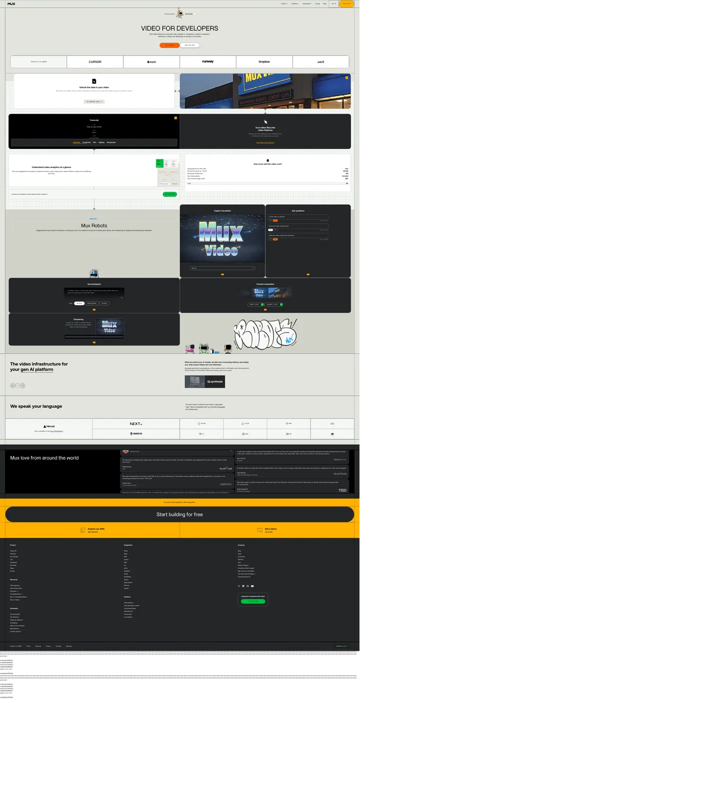 Mux's website at mux.com
