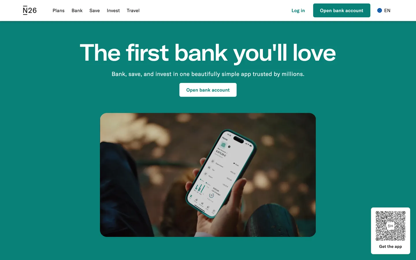 N26's website at n26.com