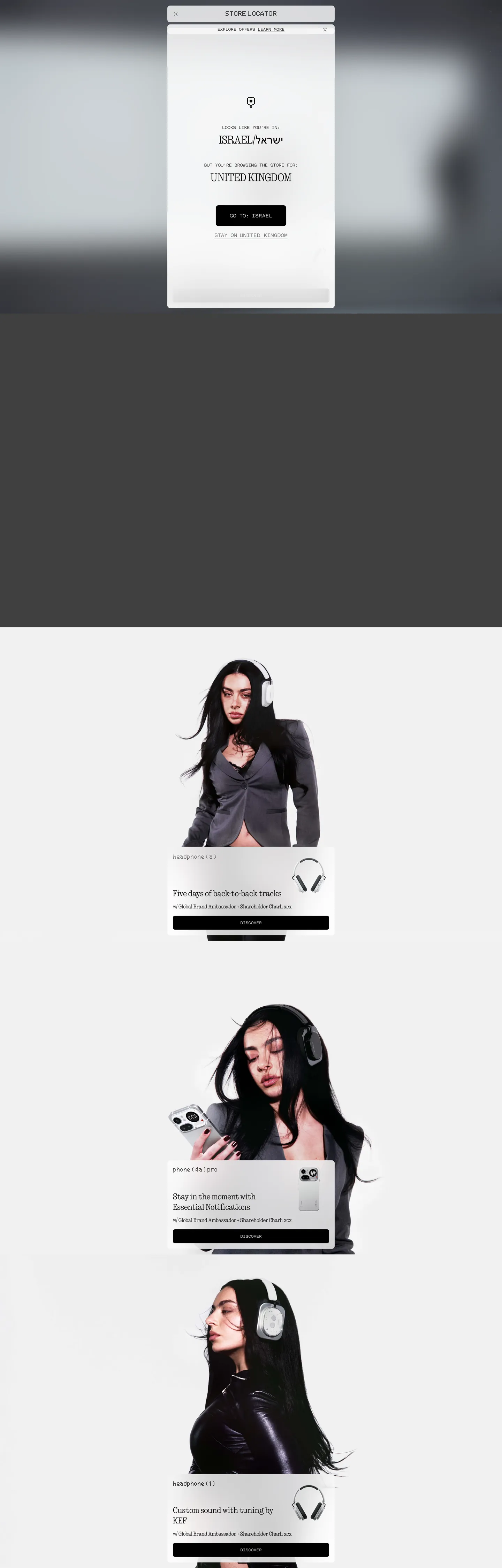 Nothing's website at nothing.tech