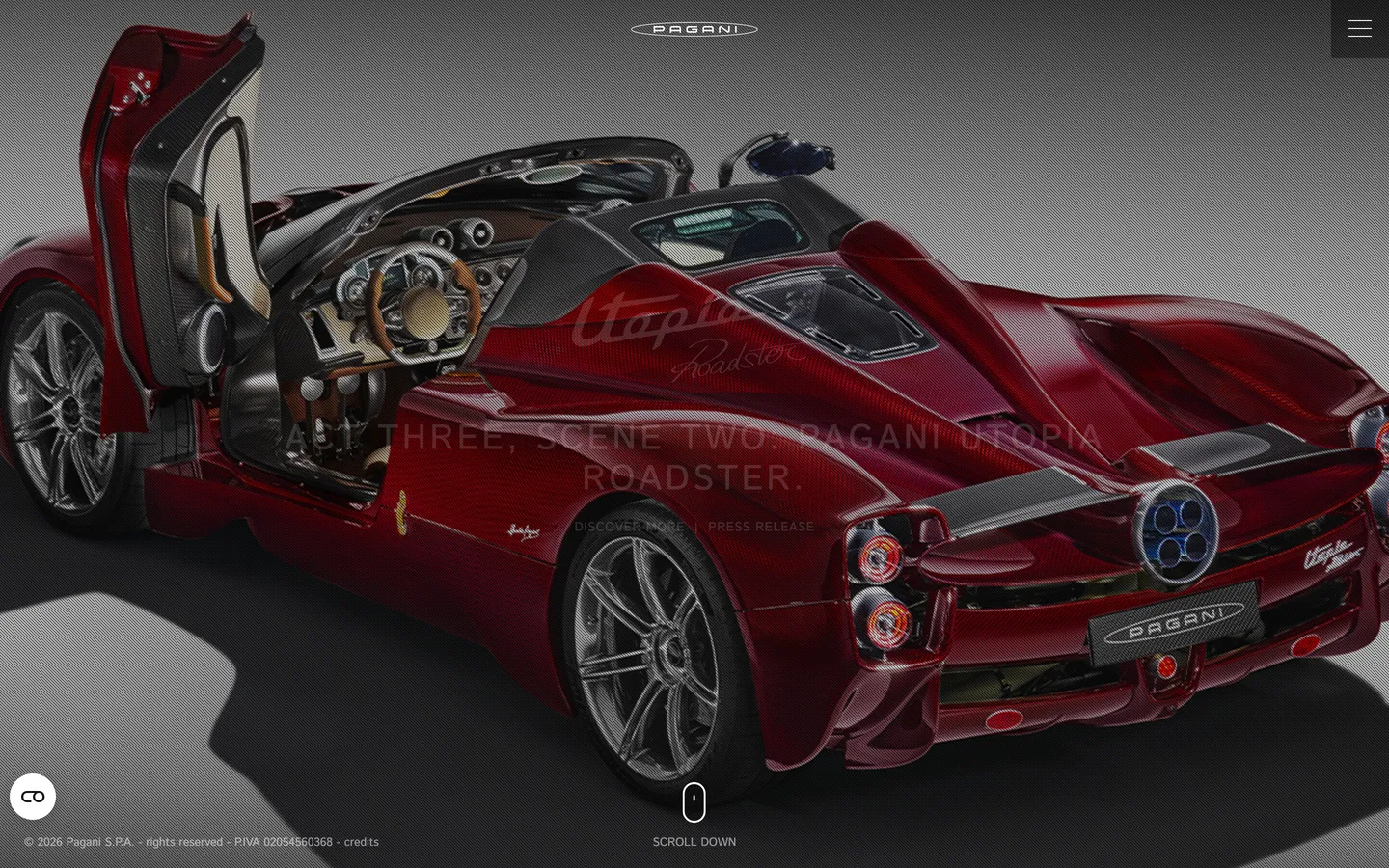 Pagani's website at pagani.com