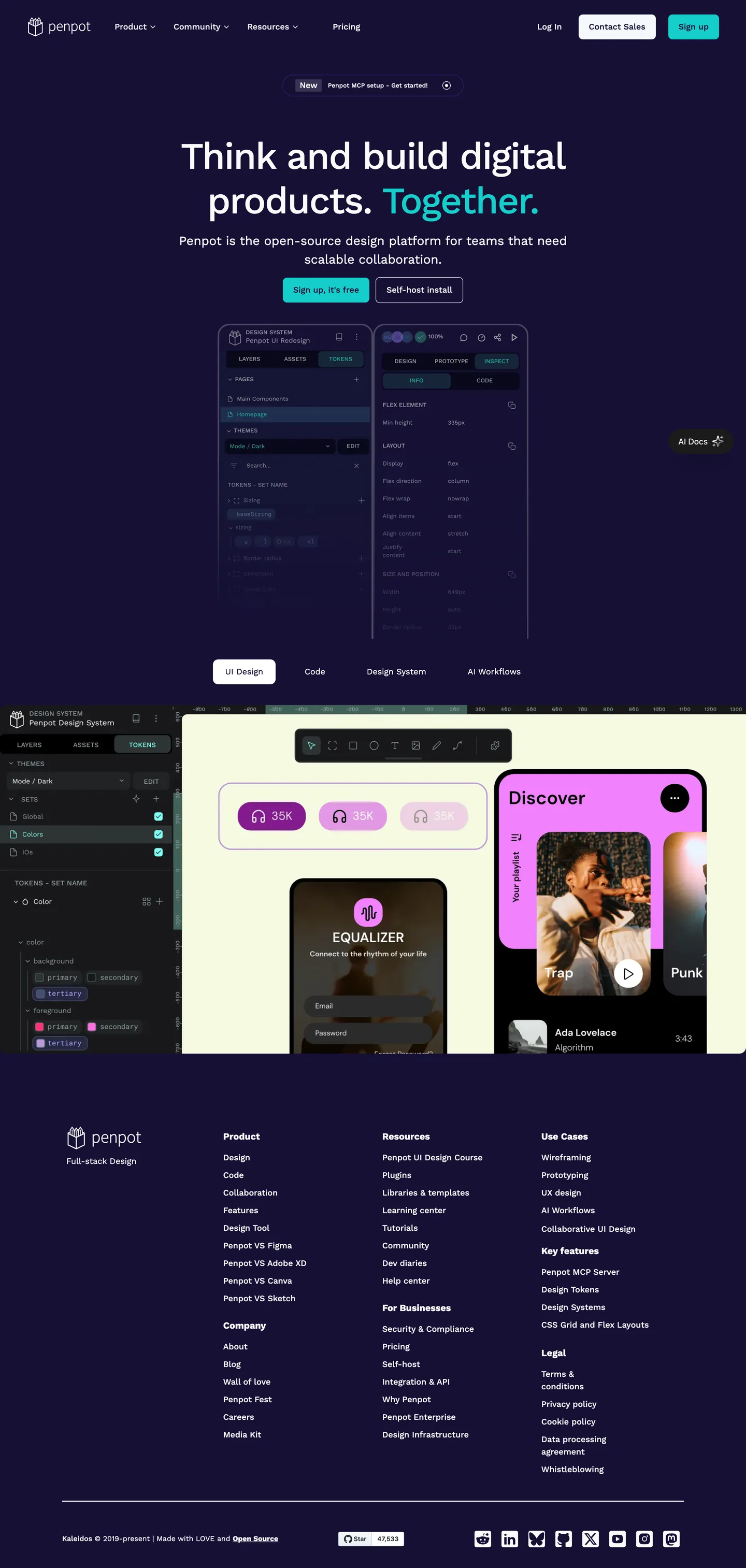 Penpot's website at penpot.app