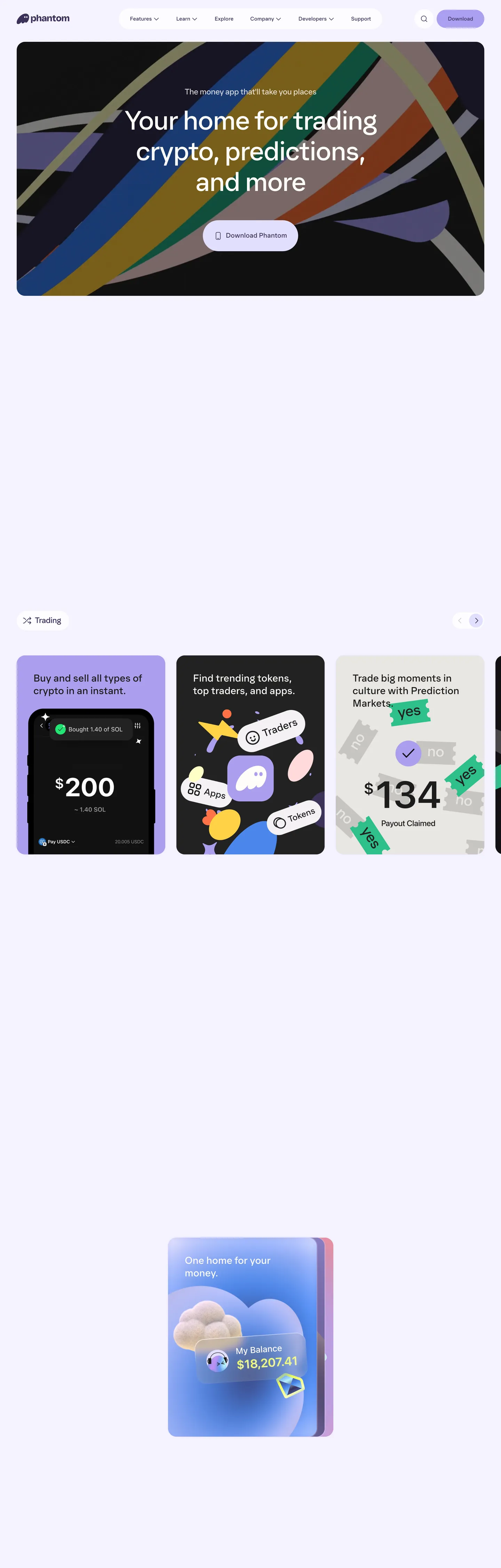 Phantom's website at phantom.app