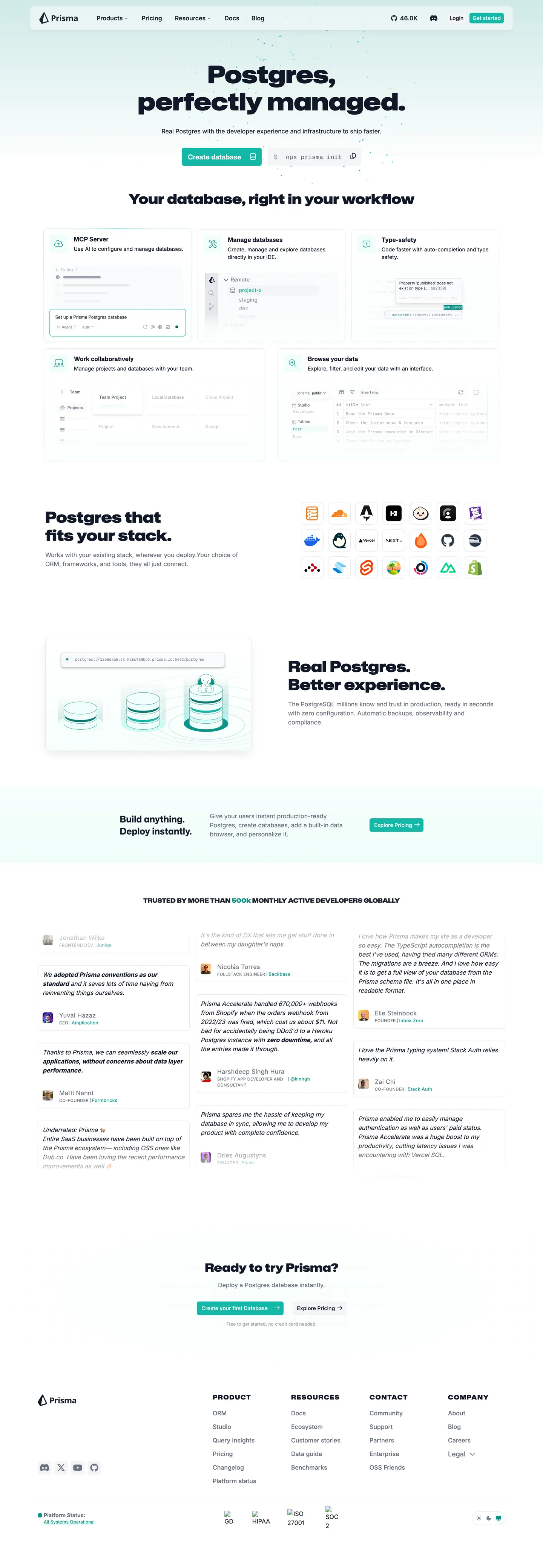 Prisma's website at prisma.io