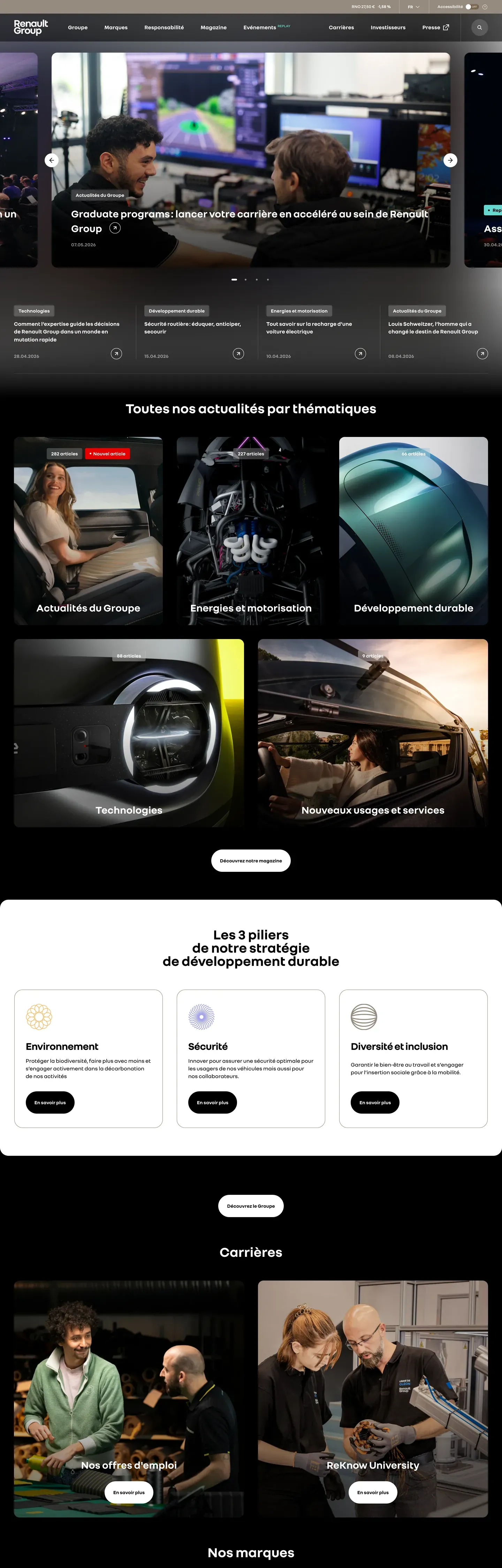 Renault's website at renault.com