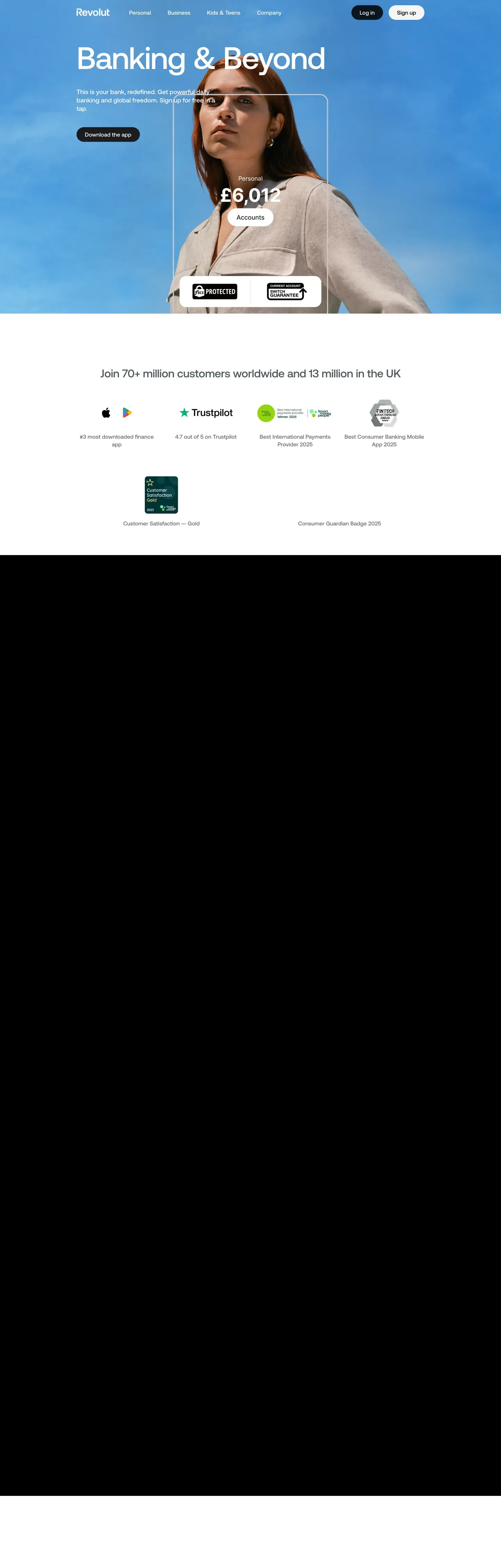 Revolut's website at revolut.com
