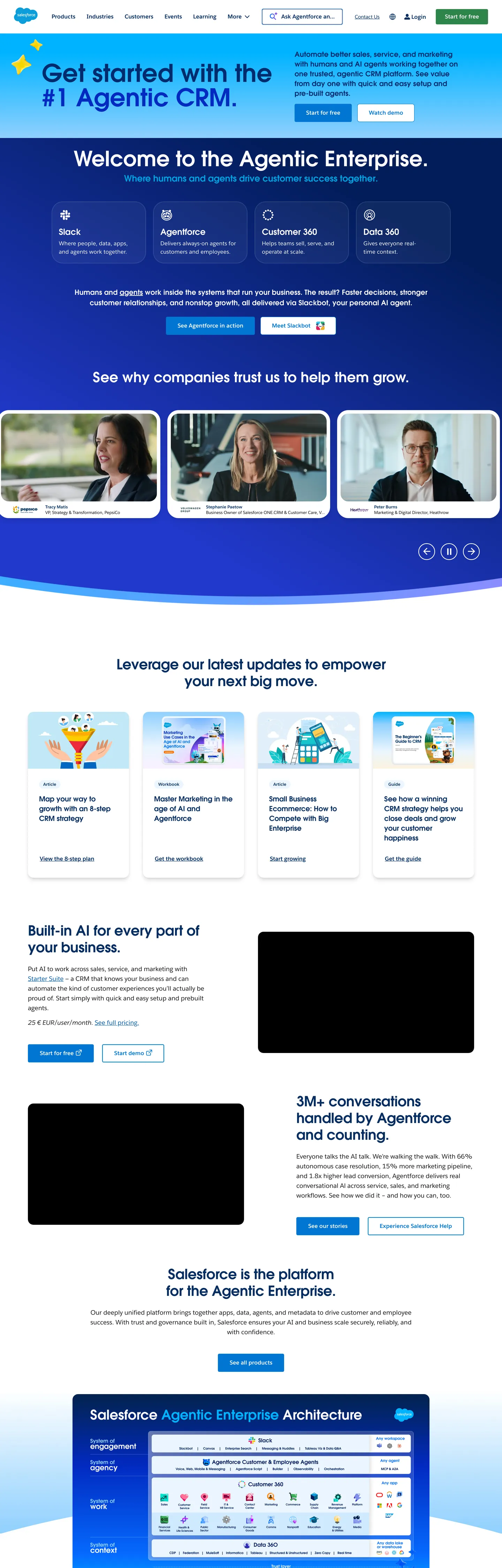 Salesforce's website at salesforce.com