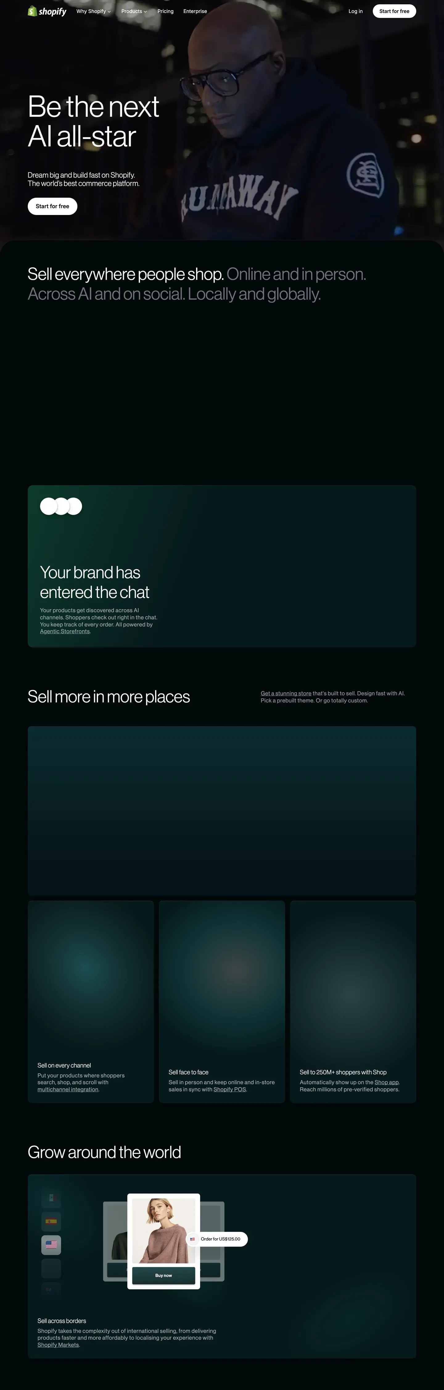 Screenshot of Shopifi Inspired's website at shopify.com