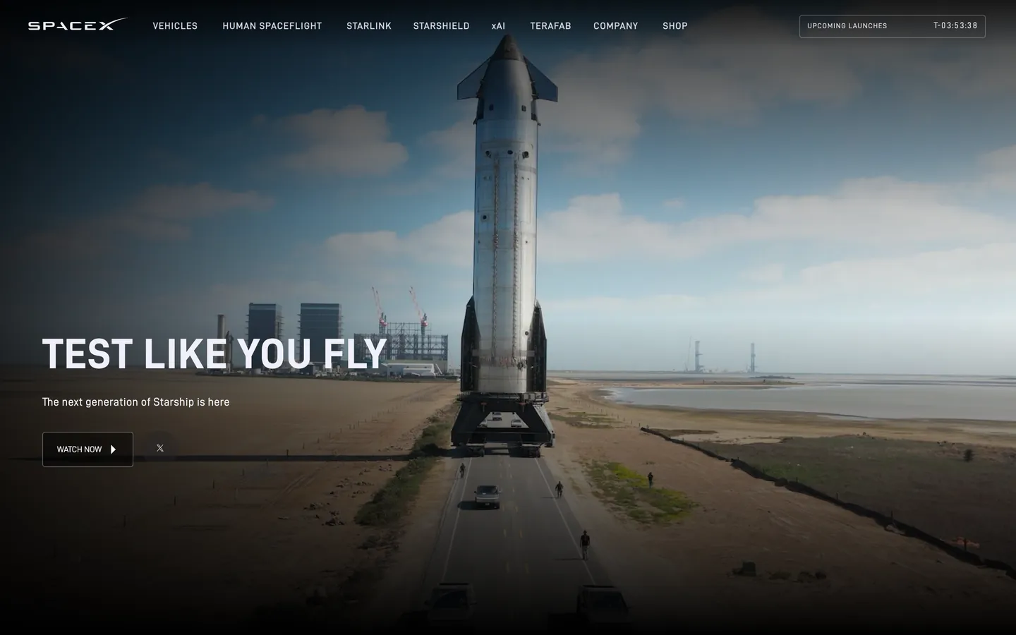 Spasex Inspired's website at spacex.com