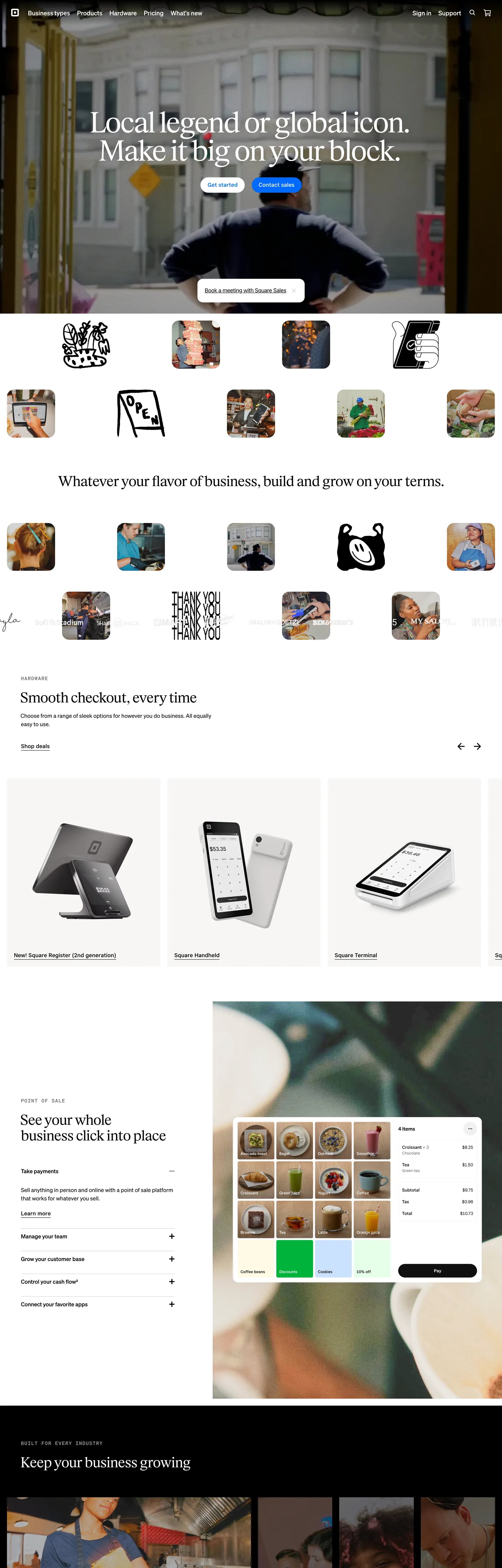 Square's website at squareup.com