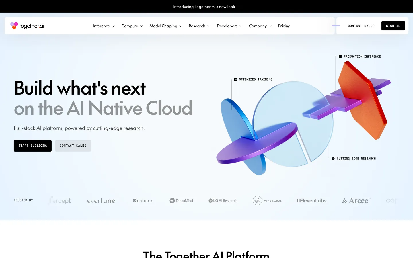 Together AI Inspired's website at together.ai