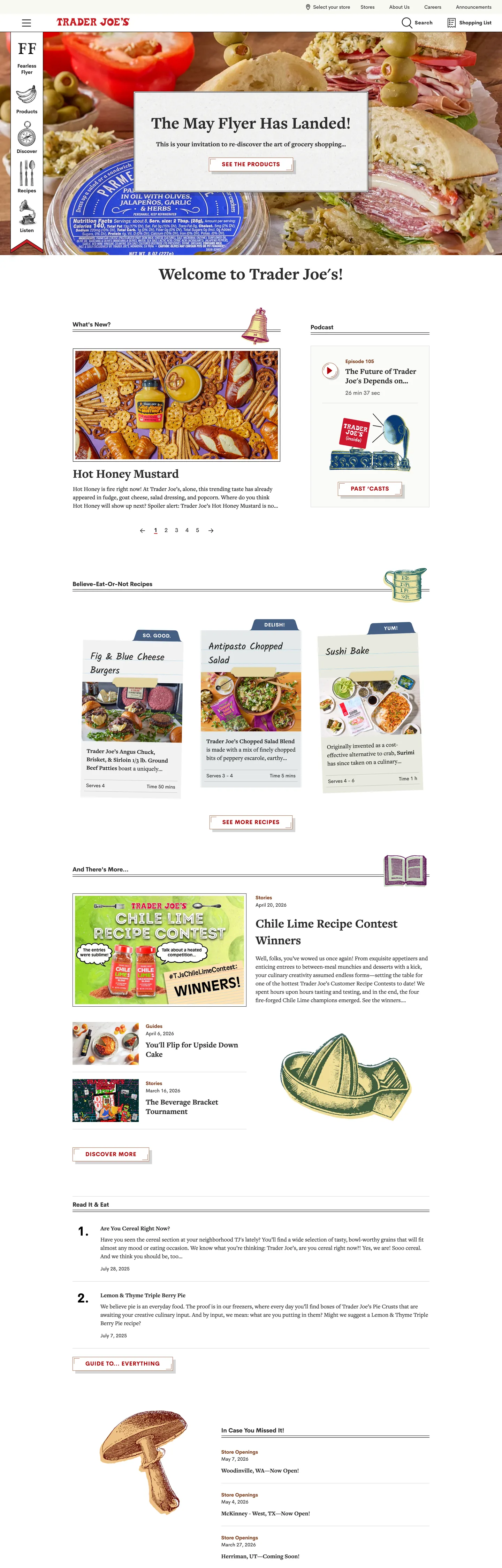 Trader Joe's's website at traderjoes.com