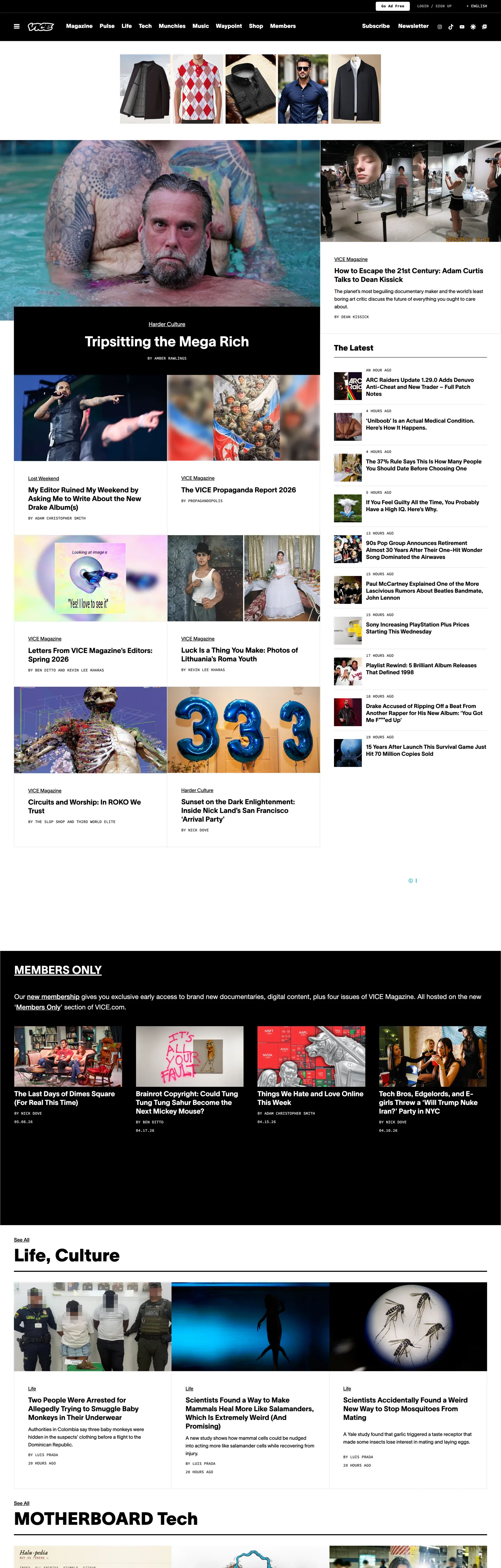 VICE's website at vice.com