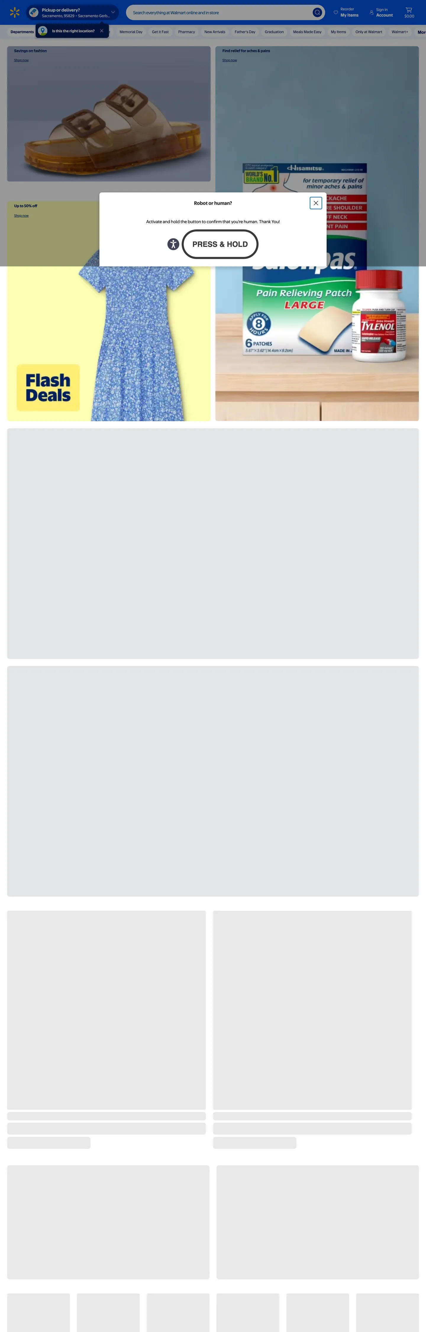 Walmart's website at walmart.com