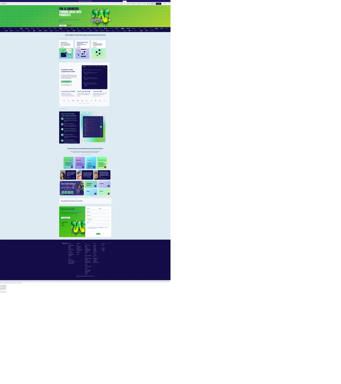 Weaviate's website at weaviate.io