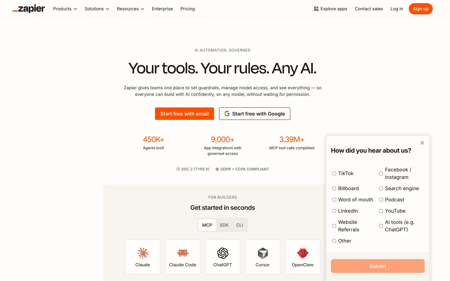 Zapier Inspired's website at zapier.com