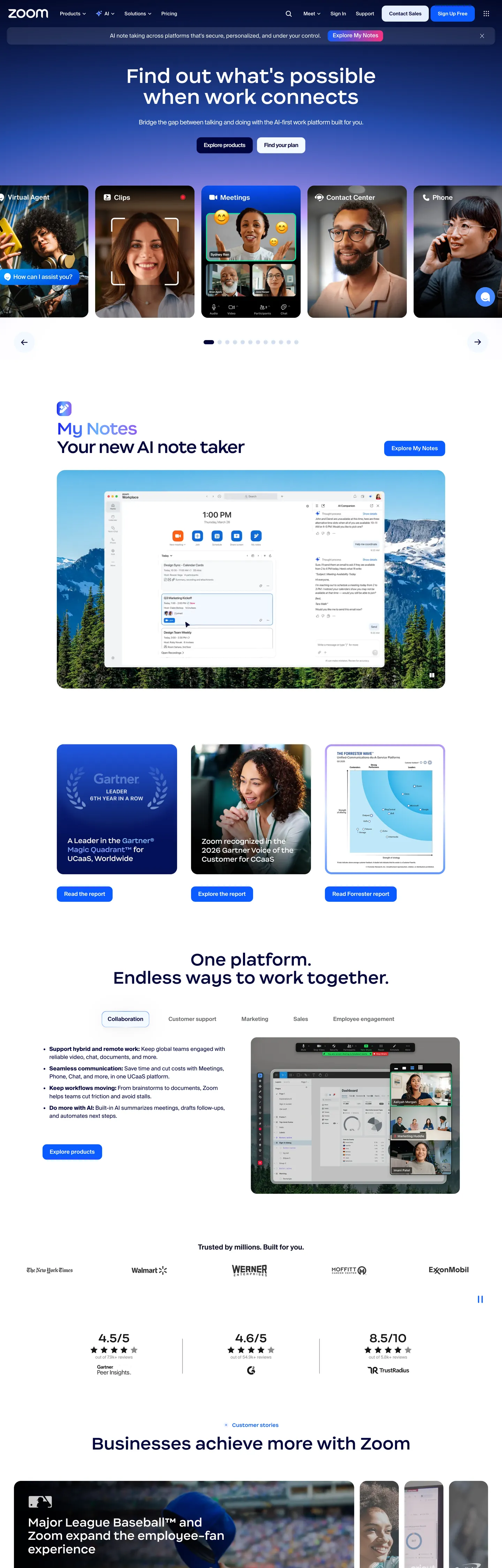 Zoom's website at zoom.us
