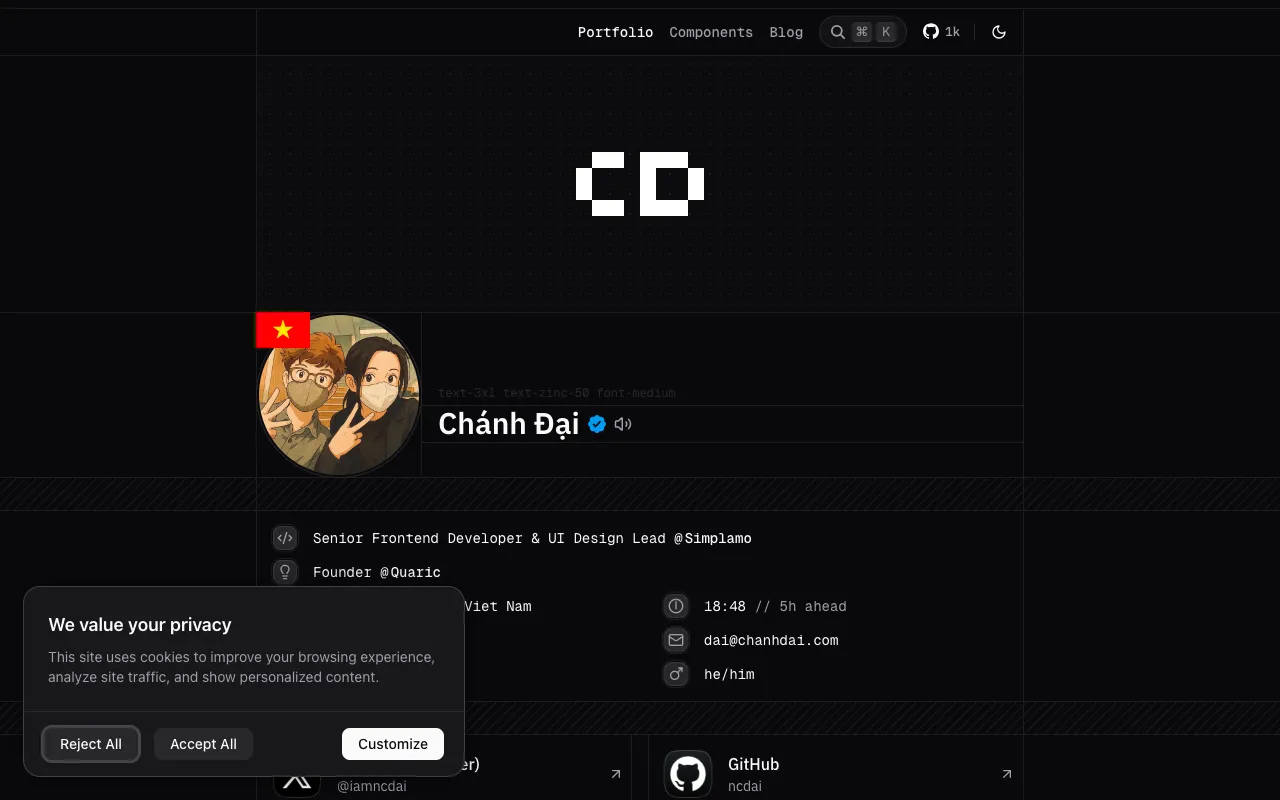 chanhdai.com - Screenshot preview