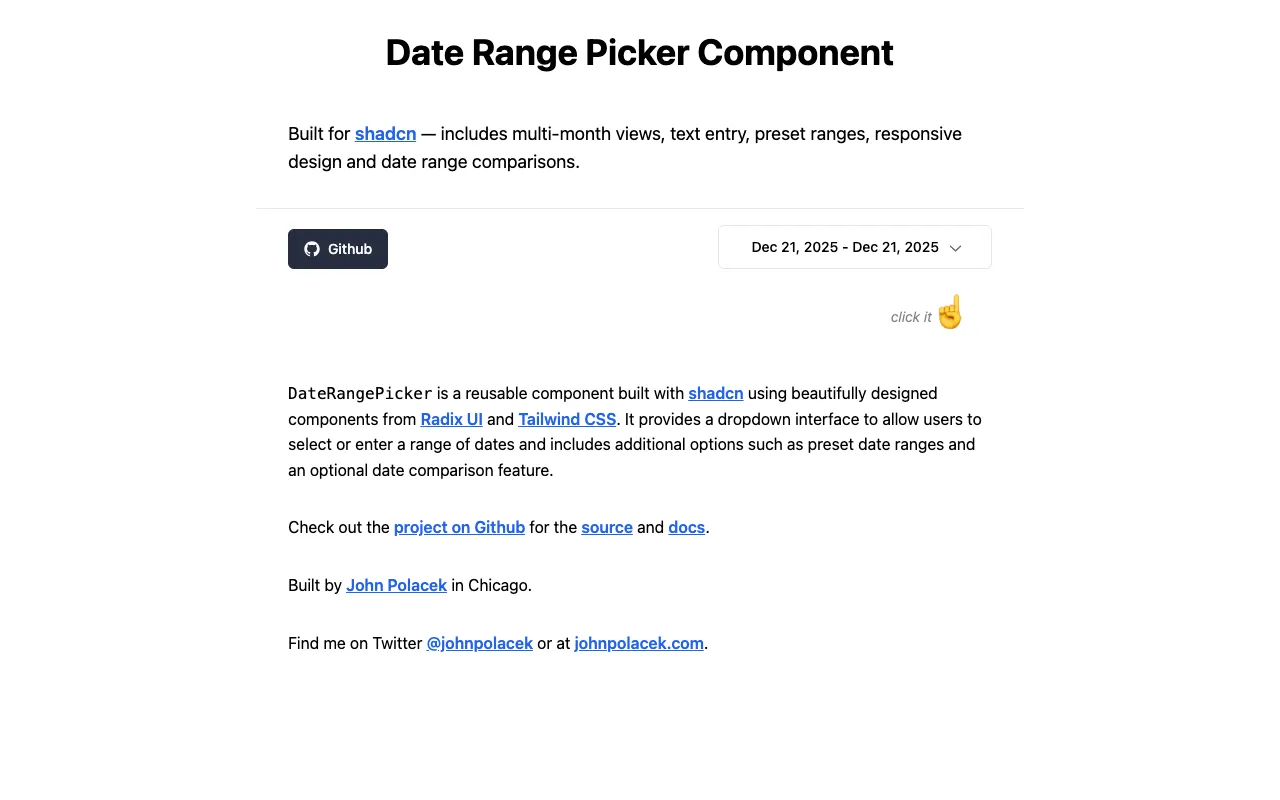date-range-picker-for-shadcn - Screenshot preview