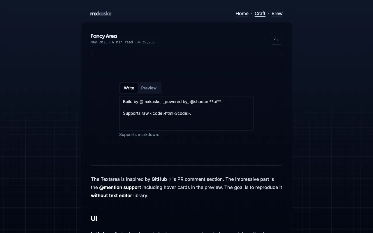 fancy-area - Screenshot preview