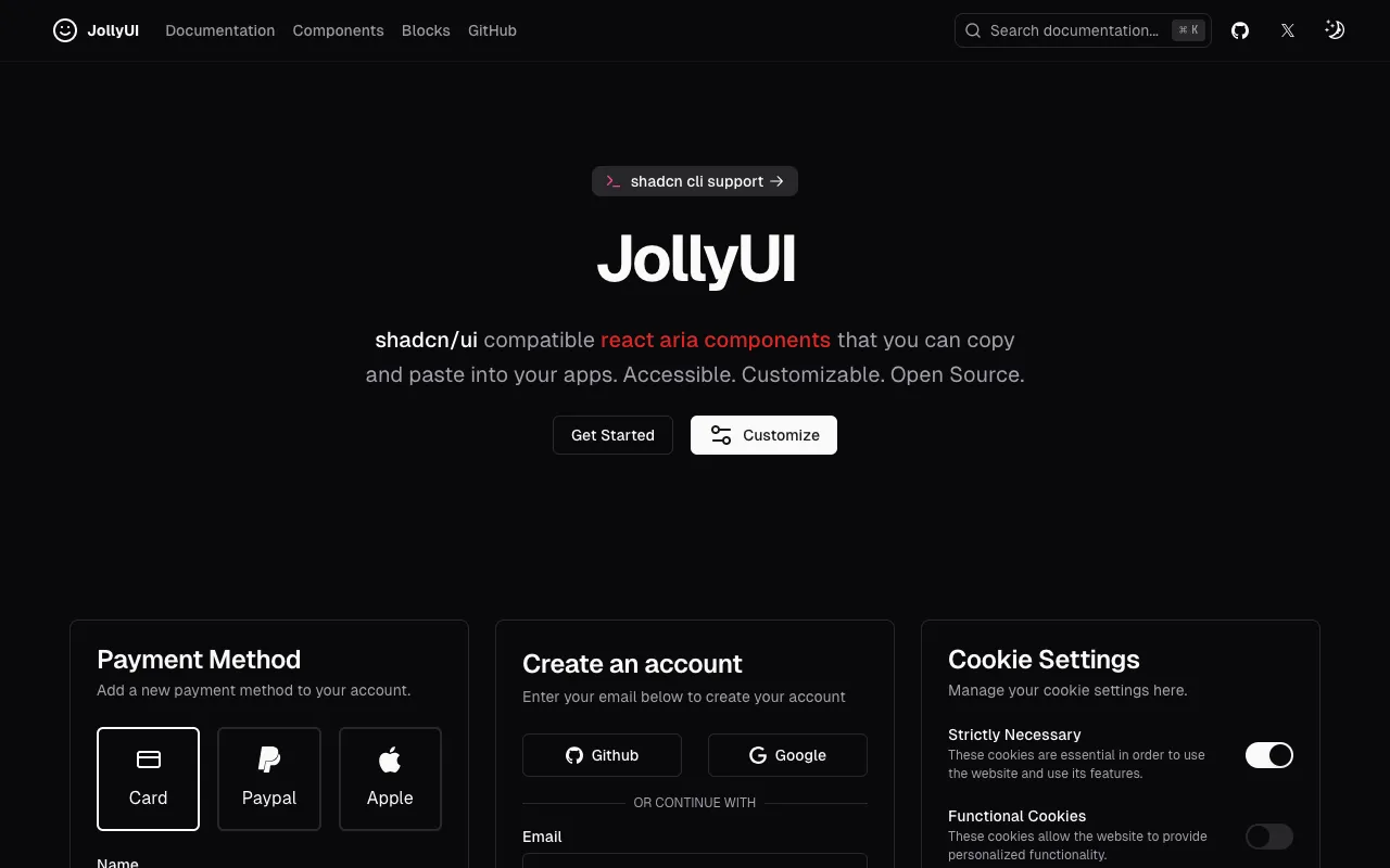 JollyUI - Screenshot preview