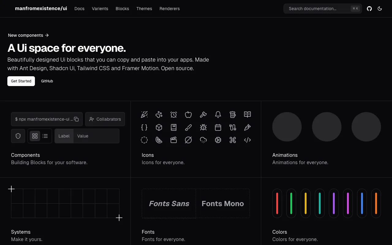 manfromexistence-ui - Screenshot preview