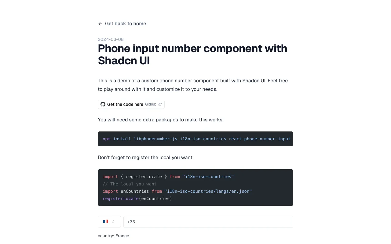 phone-input-shadcn-ui - Screenshot preview