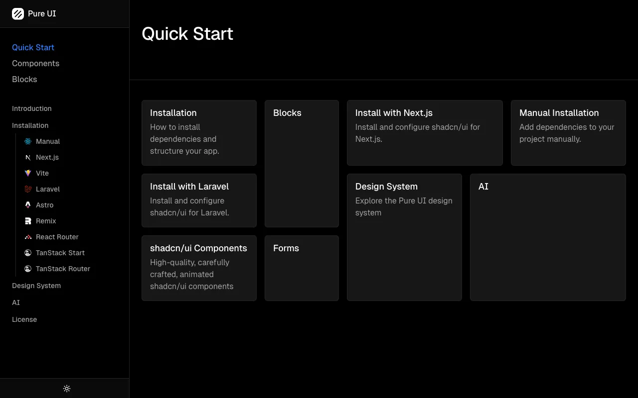 Pure UI - Screenshot preview