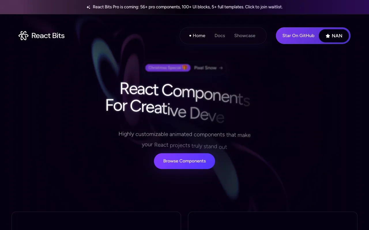 React Bits - Screenshot preview