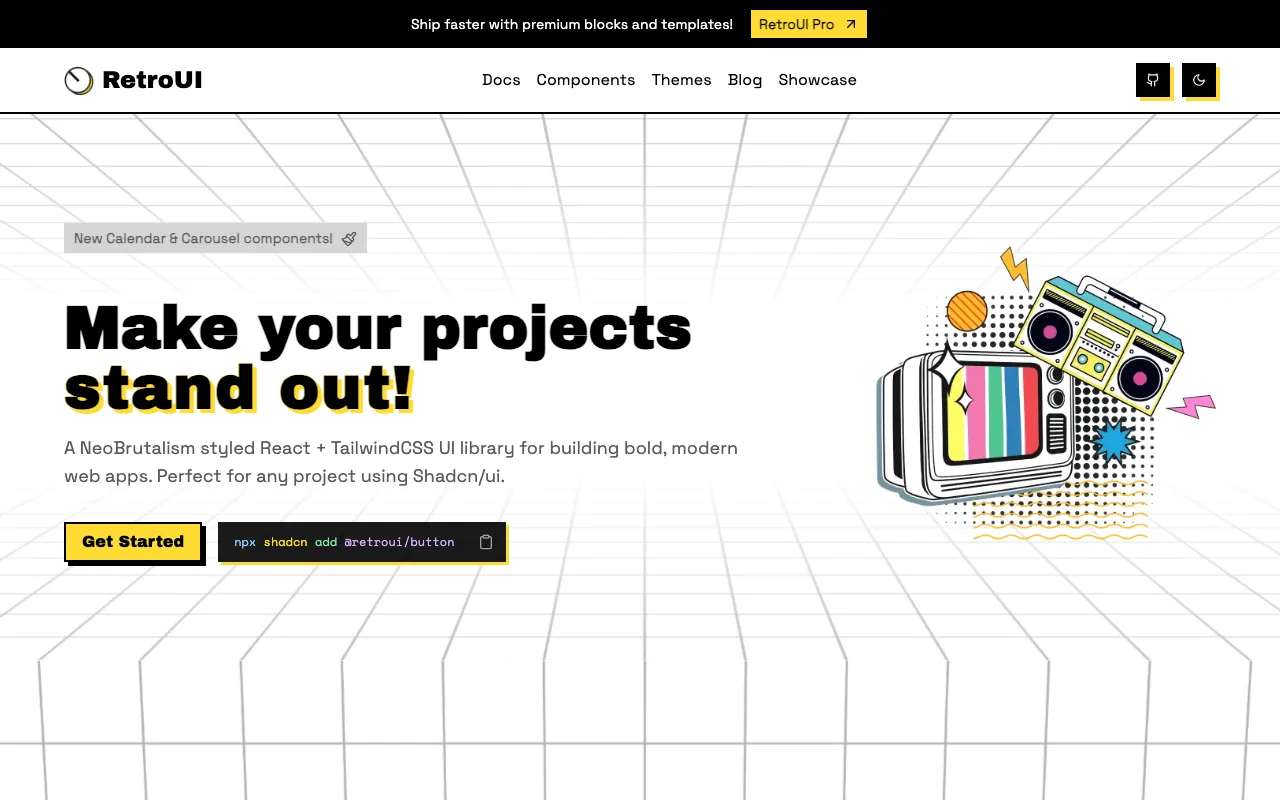 RetroUI - Screenshot preview