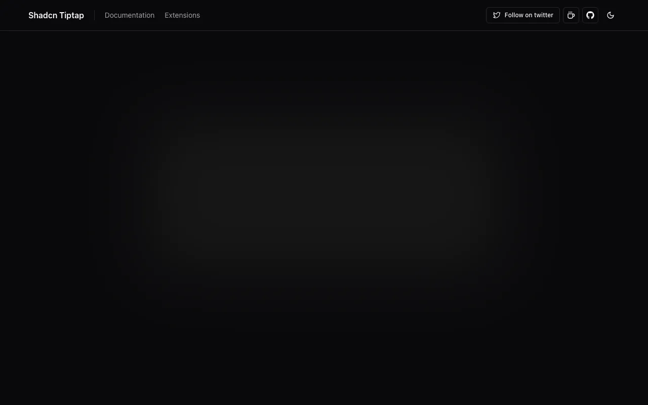 shadcn-tiptap - Screenshot preview